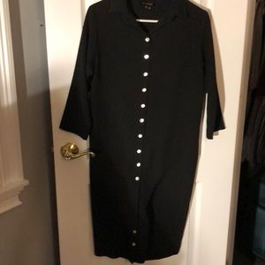 Black button down dress